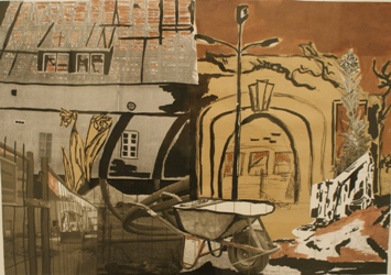 Stilvolle Kritik an der Baustelle durch Leistungskurs Kunst