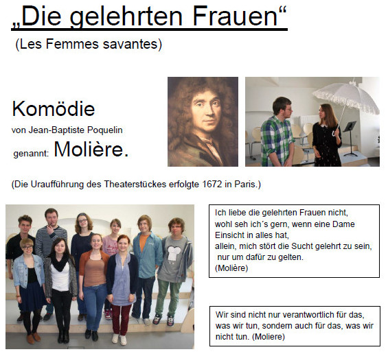 Zur Eröffnung Molière – Die gelehrten Frauen