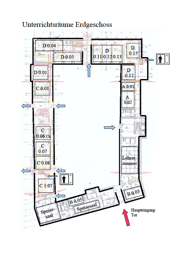 Übersicht Zimmer Schloss