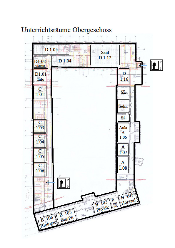 Obergeschoss Zimmerplan