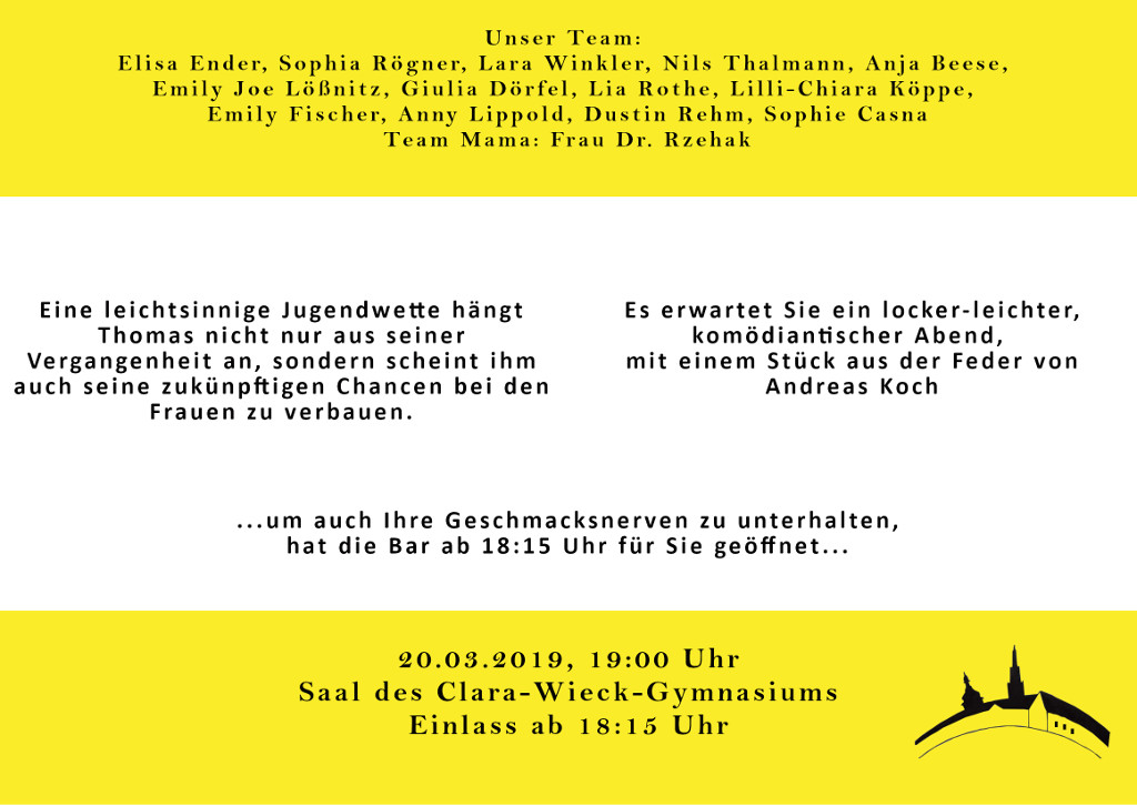 Ankündigung Abschlussstück TSS Flyerrückseite