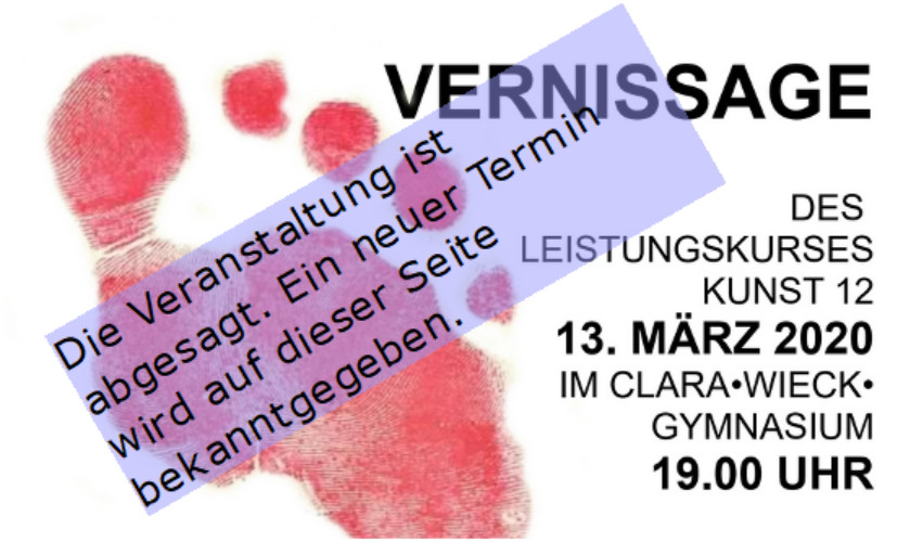 Vernissage abgesagt!