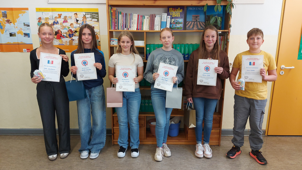 Dritter Platz beim Französisch-Vorlesewettbewerb