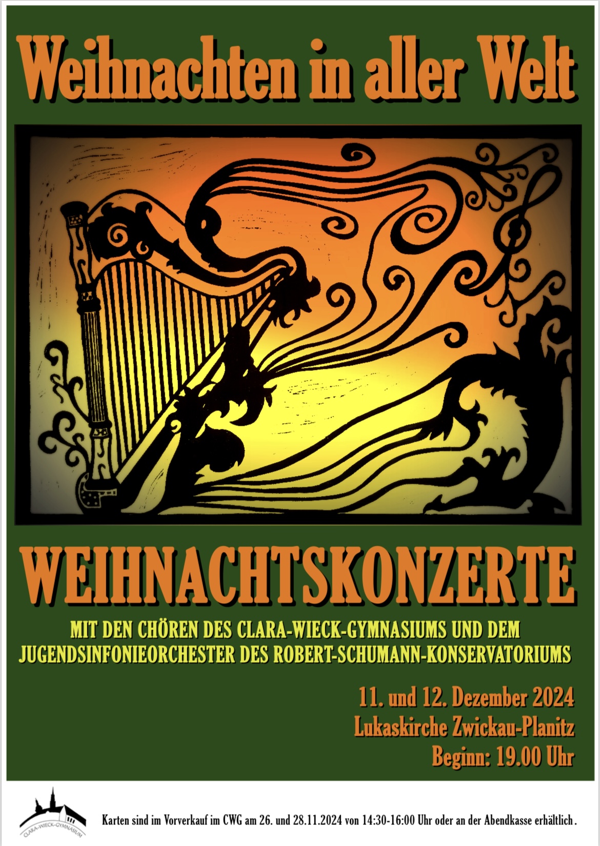 Herzliche Einladung zum Weihnachtskonzert am CWG