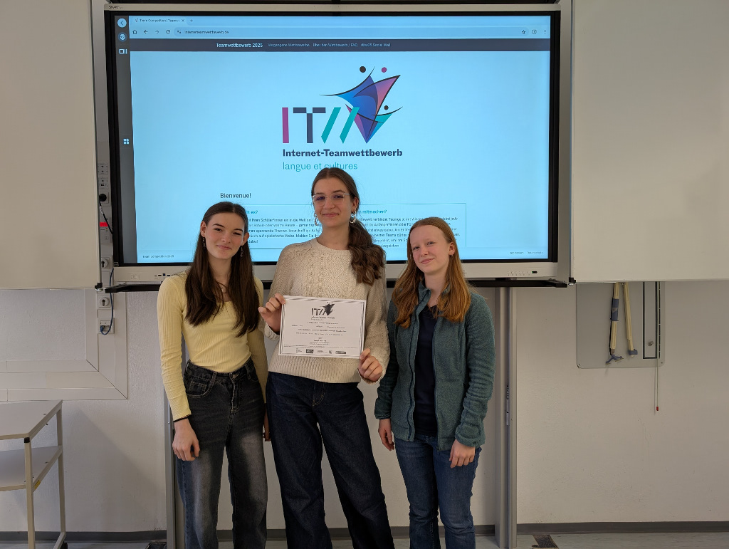 Erfolgreiche Premiere beim Internet-Team-Wettbewerb Französisch