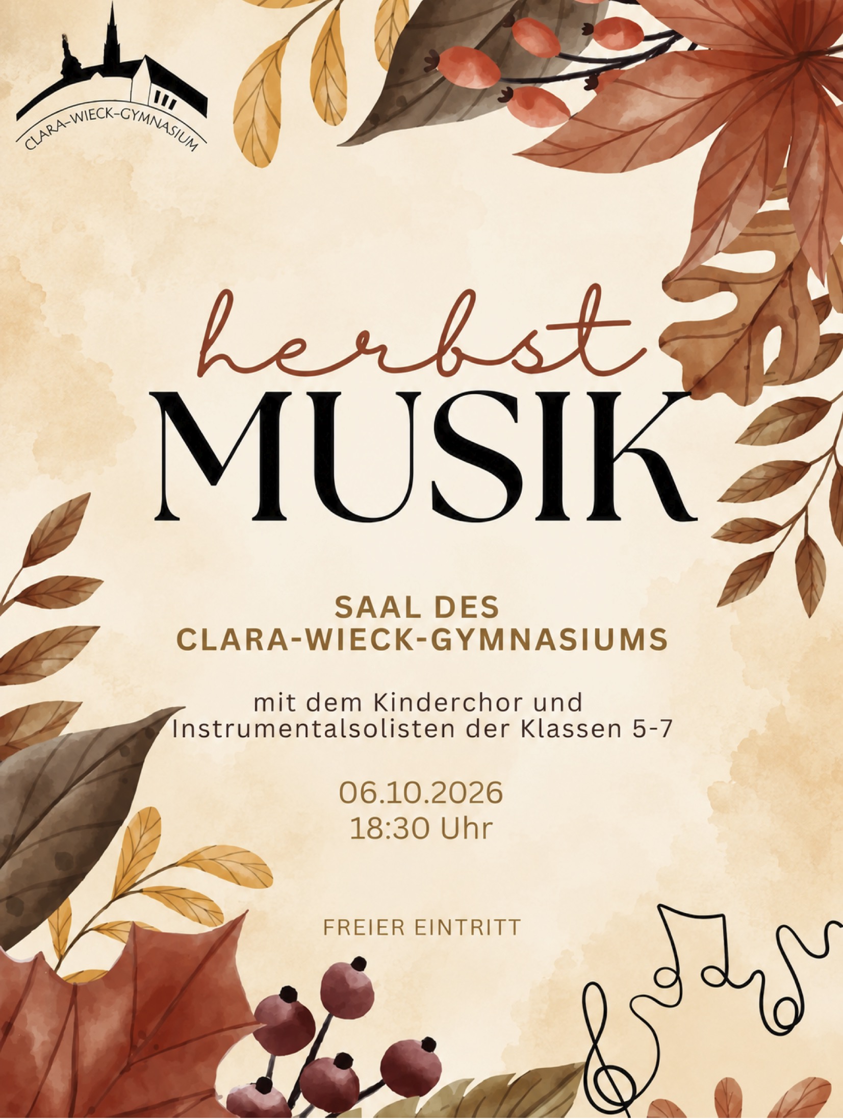 Einladung zur „Herbstmusik“ am 06.10.2026
